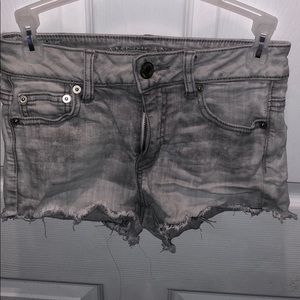 Gray American Eagle jean shorts